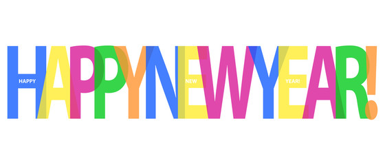 Happy New Year - Colorful Vector Background
