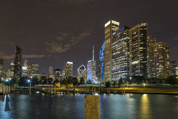 Fototapeta na wymiar Chicago's Skyline in the Night