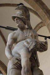 Ancient roman sculpture in florence italy