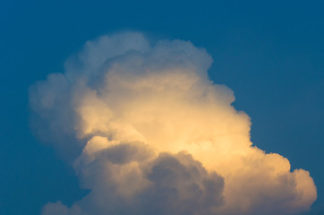 soft focus beautiful sunset blue sky with cloud for nature background
