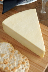 Wensleydale a traditional creamy and crumbly British cheese made in Wensleydale North Yorkshire