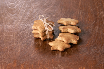 Delicious ginger biscuit. New Year. Beautiful gift