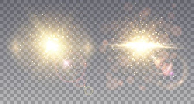 Two Sparkling Star Explosions