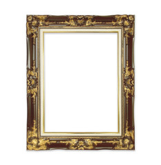 antique black frame isolated on white background