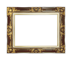 antique black frame isolated on white background