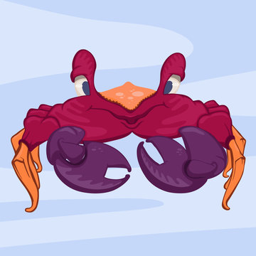 Funny crab with sweet mouth