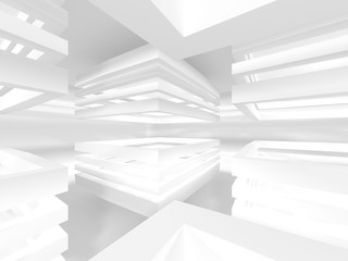 Abstract Modern White Architecture Background