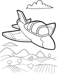 Cute Jet Aircraft Vector Illustration Art