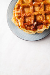 Homemade Belgian Liege or sugar waffles