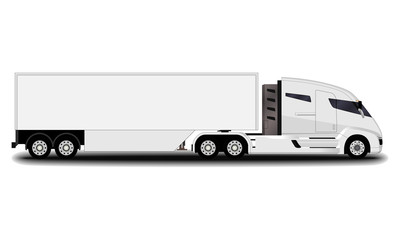 futuristic electric truck. side view