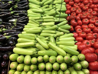 zucchini eggplant and tomato