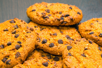 Oatmeal cookies with chocolate chips