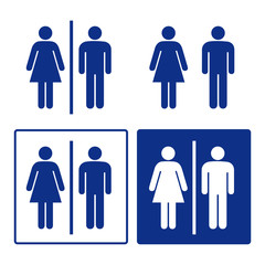 Toilet wc bathroom restroom men women sign set