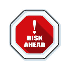 Risk Ahead sign illustration