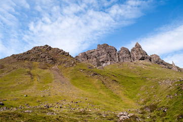 Landscape on the island of Skye in the north of Scotland