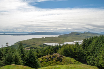 Landscape on the island of Skye in the north of Scotland