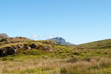 Landscape on the island of Skye in the north of Scotland