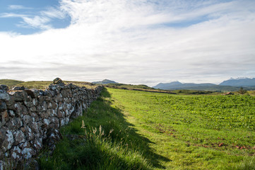 Landscape on the island of Skye in the north of Scotland
