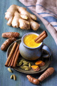 Golden milk with turmeric