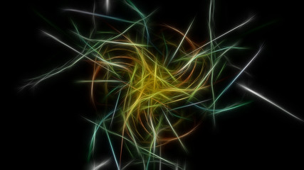 Abstract color background with fractal effects. Fractal silk symmetry series