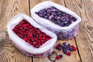 Natural vitamins.Frozen sweet garden berries