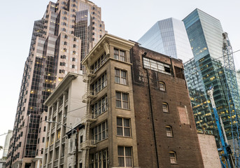 Finalcial District buildings cityscape - San Francisco, California, CA, USA
