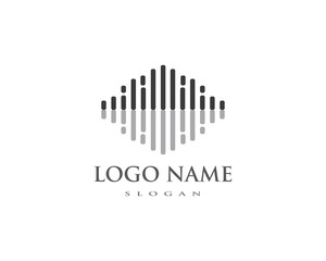 sound wave ilustration logo vector