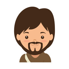 cute saint joseph character vector illustration design