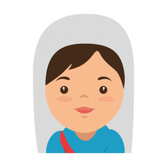 Fototapeta premium cute virgin mary character vector illustration design