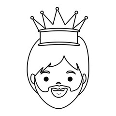 cute king wizard christmas avatar vector illustration design