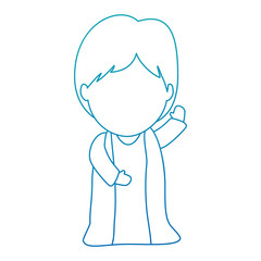 cute saint joseph character vector illustration design