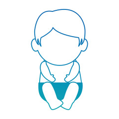 cute baby face avatar character vector illustration design