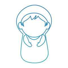 cute virgin mary character vector illustration design