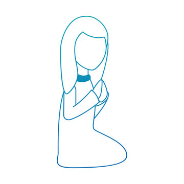 cute virgin mary character vector illustration design