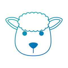 cute sheep character icon vector illustration design