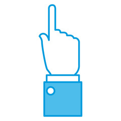 Hand with finger up icon vector illustration graphic design
