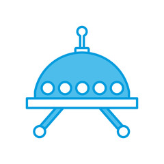 UFO spaceship symbol icon vector illustration graphic design