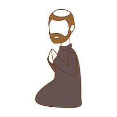 cute saint joseph character vector illustration design