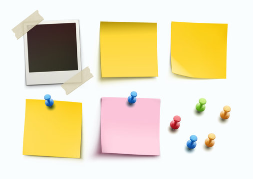 Sticky Note Post It Board Office Stock Photo, Picture and Royalty Free  Image. Image 79663337.
