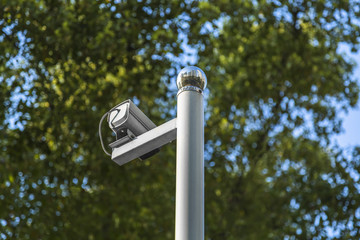 Fototapeta premium close-up view of security camera