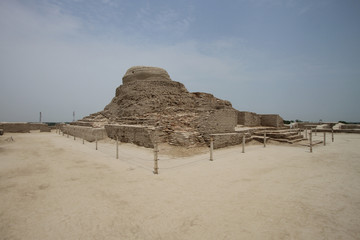 Ruins of the Buddhist Stupa at Mohenjo Daro, Sindh