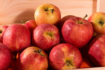 Fototapeta na wymiar red apple basket
