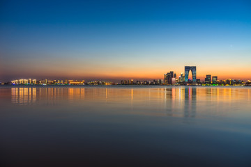 Naklejka premium urban skyline and modern buildings, cityscape of China.