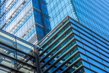 Fototapeta na wymiar detail shot of modern business buildings in city