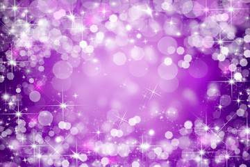 lilac with white sparkling Christmas blurred background ,glitter