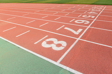 Fototapeta premium The runway the beautiful in the track and field court