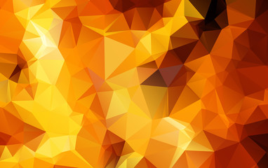 Light Orange polygonal illustration, which consist of triangles. Geometric background in Origami style with gradient. Triangular design for your business