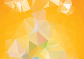 Light Orange polygonal illustration, which consist of triangles. Geometric background in Origami style with gradient. Triangular design for your business