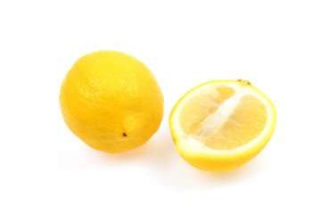 Fresh lemon isolated on a white background