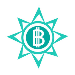 Blockchain Bitcoin Crypto currency sign icon